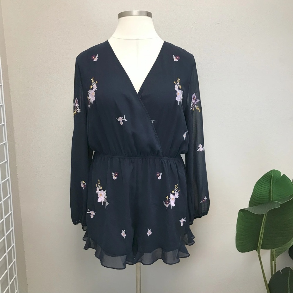 Arula Floral Long Sleeve Romper - Size 14/16